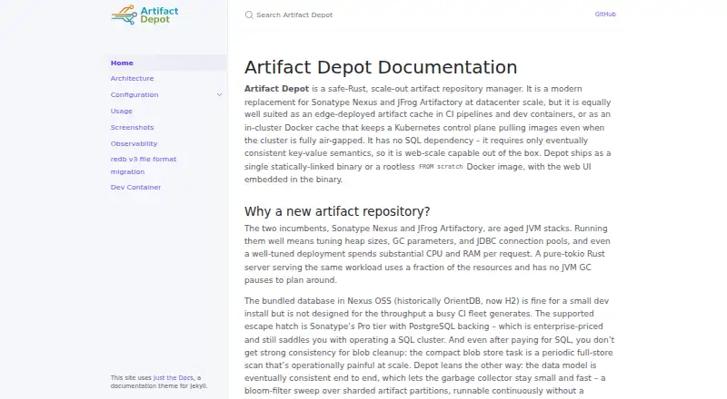 Artifact Depot's own site
