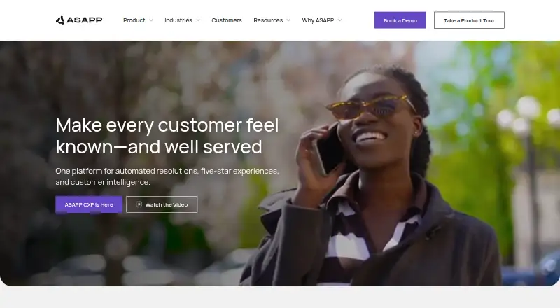 ASAPP CXP's own site