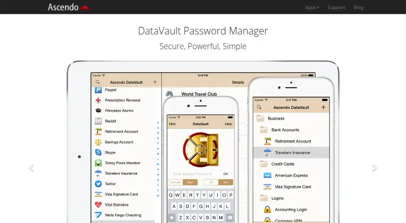 DataVault Password Manager's own site