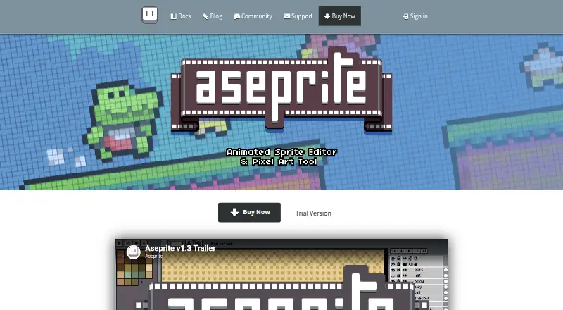 Aseprite's own site