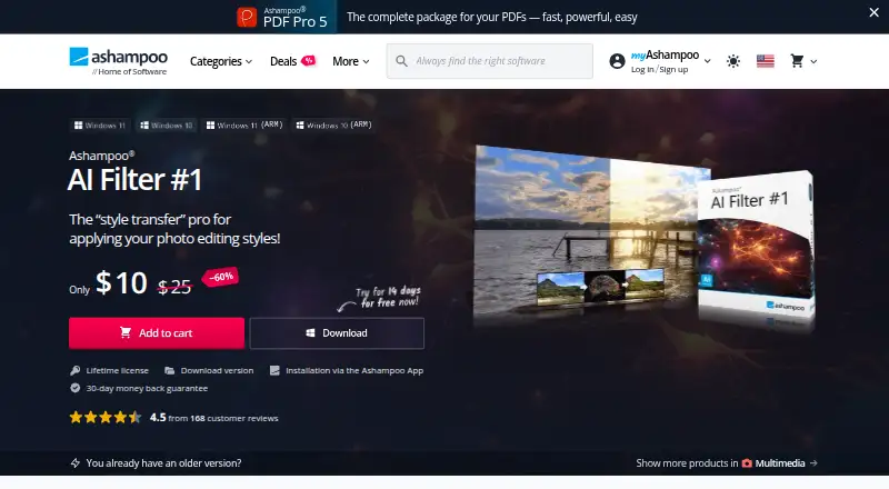 Ashampoo AI Filter #1's own site