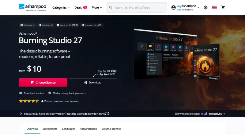 Ashampoo Burning Studio's own site