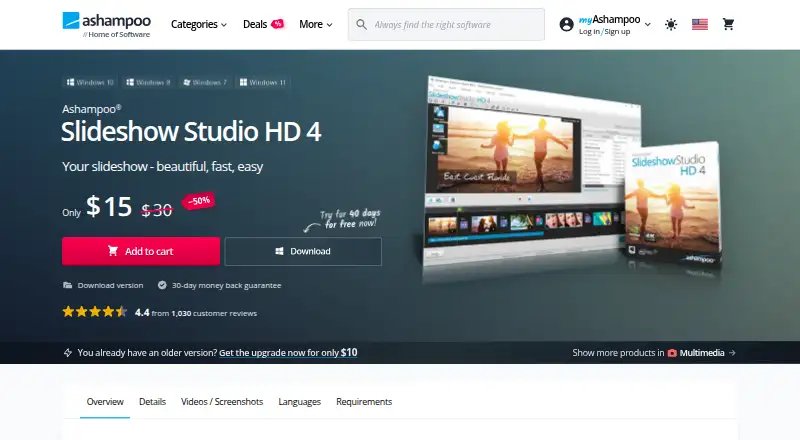 Ashampoo Slideshow Studio HD 4's own site