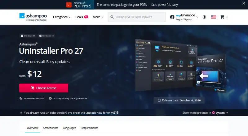 Ashampoo UnInstaller's own site