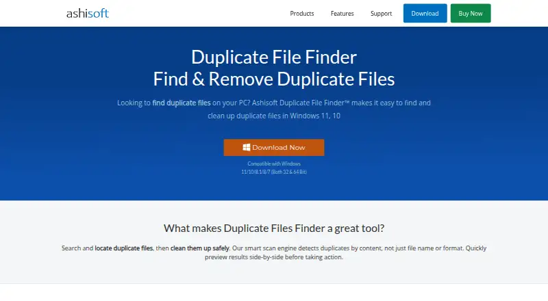 Ashisoft Duplicate File Finder's own site