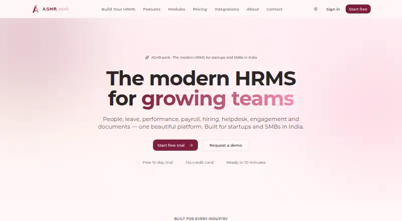 ASHR.work's own site