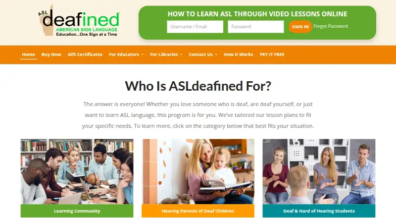 ASLdeafined's own site