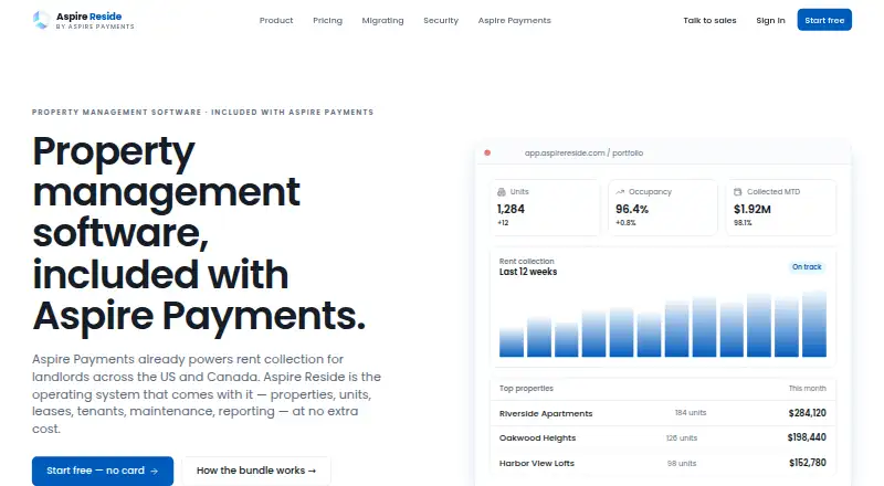 Aspire Reside's own site