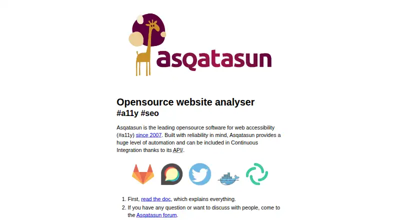 Asqatasun's own site