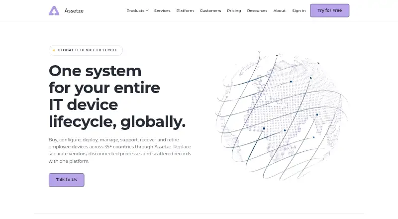 Assetze's own site