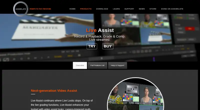Assimilate Live Assist's own site