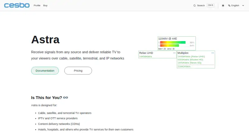Astra's own site