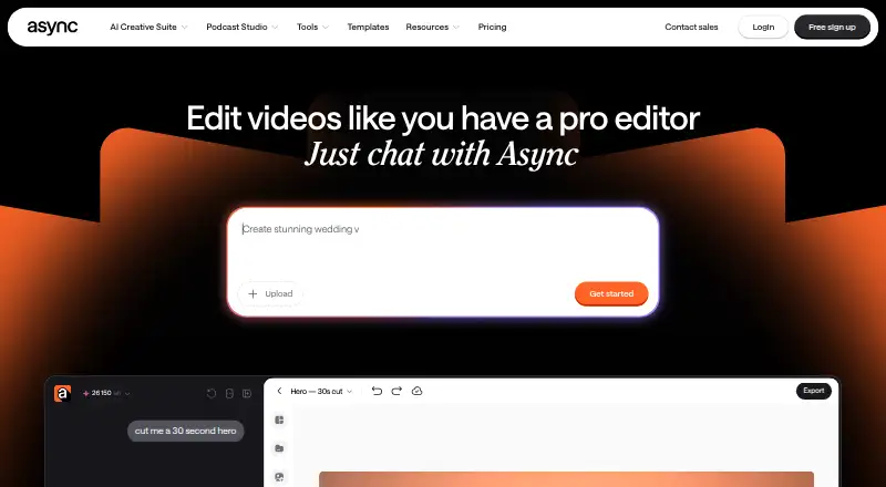 The Async homepage