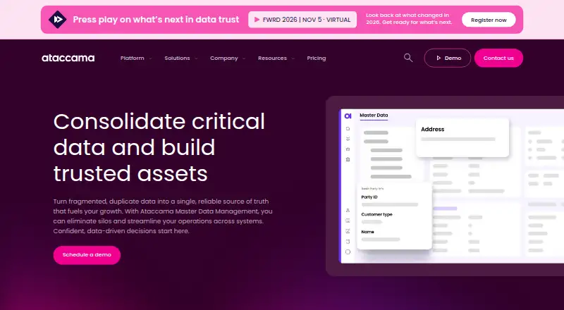Ataccama Master Data Management's own site