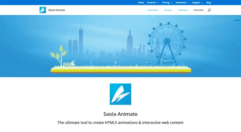 Saola Animate's own site