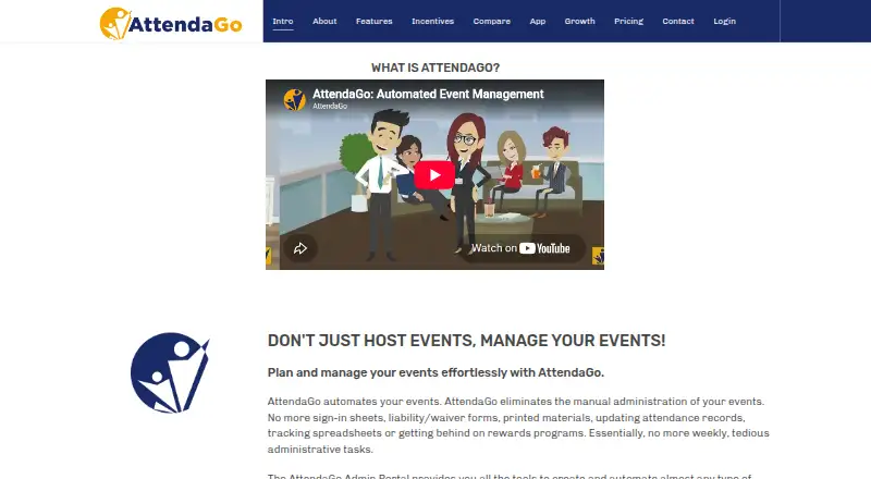 AttendaGo's own site