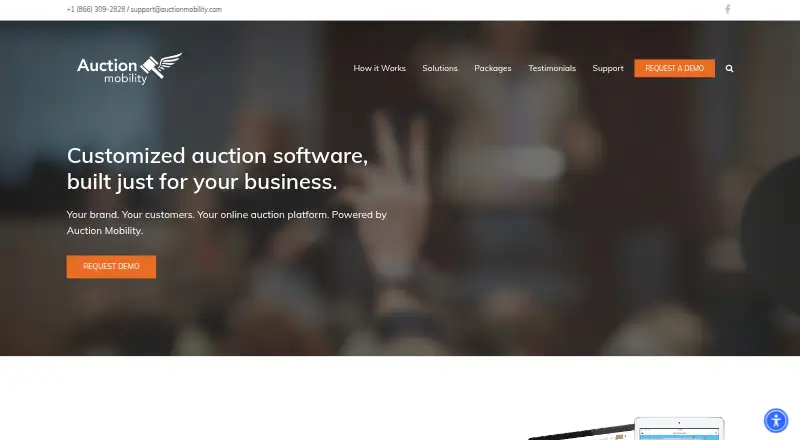 Auction Mobility's own site