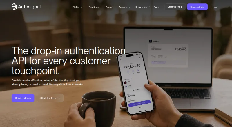 Authsignal's own site