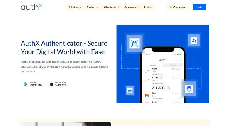 AuthX Authenticator's own site