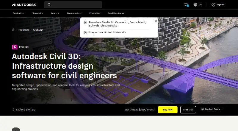 Autodesk Civil 3D's own site