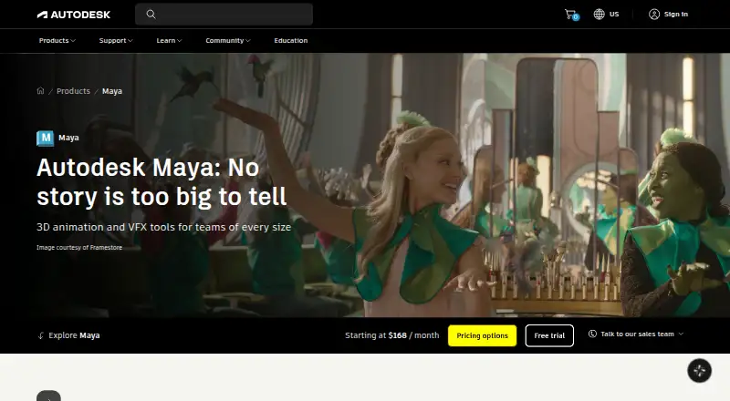 Autodesk Maya's own site