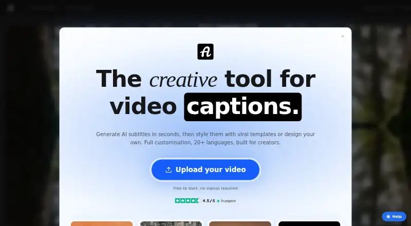 AutoSubtitles's own site