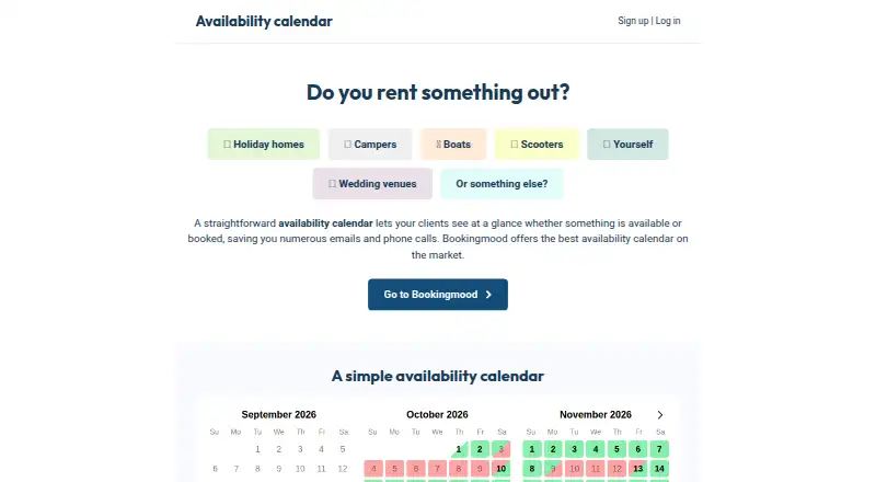 AvailabilityCalendar.com's own site