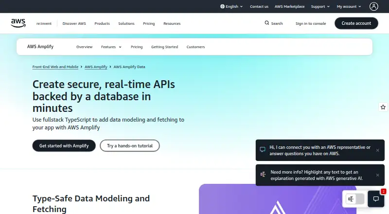 AWS Amplify DataStore's own site