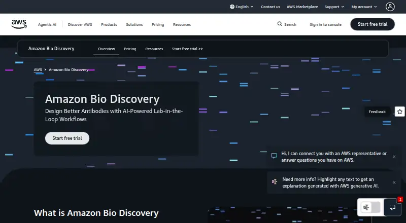 Amazon Bio Discovery's own site