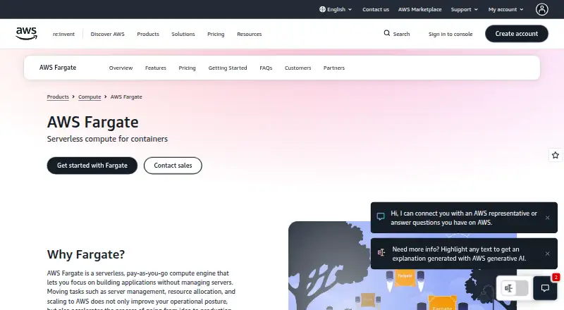 AWS Fargate's own site
