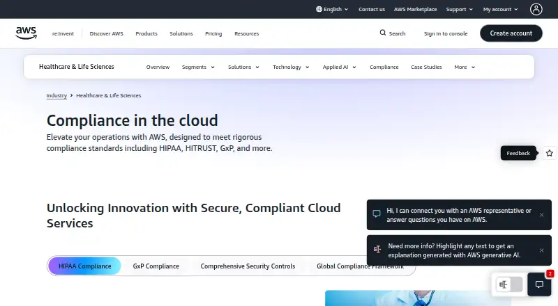 Amazon Web Services (AWS)'s own site