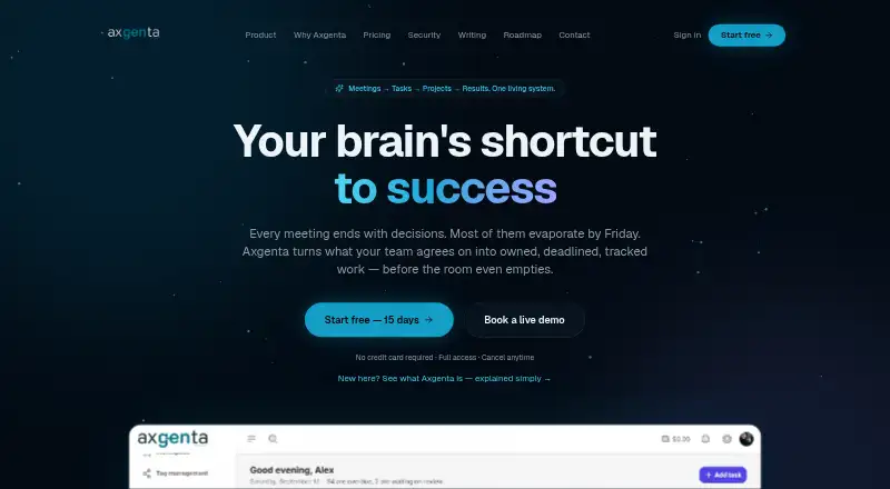 Axgenta's own site