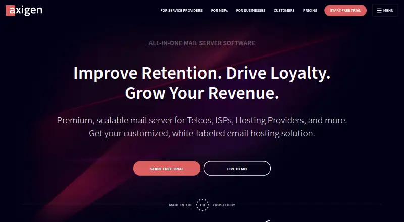 Axigen's own site