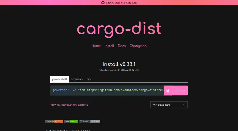 cargo-dist's own site