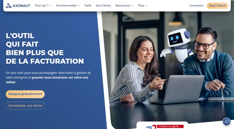 Axonaut's own site