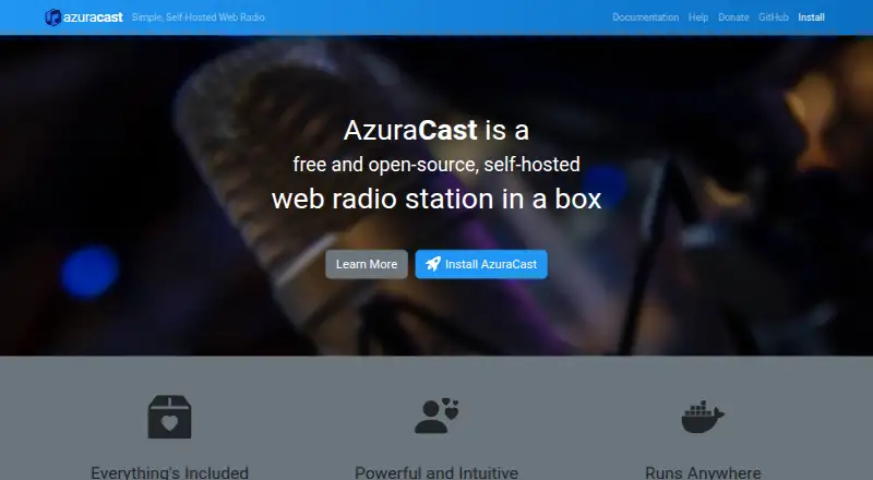 AzuraCast's own site
