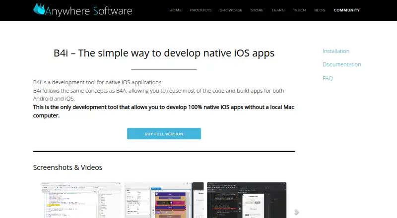 B4i's own site
