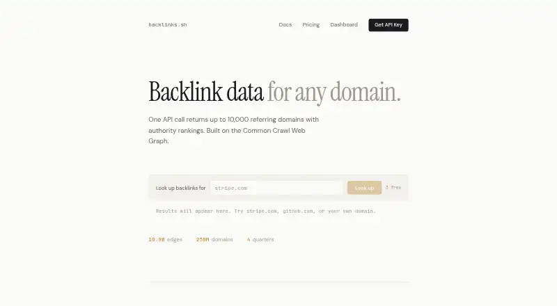 backlinks.sh's own site