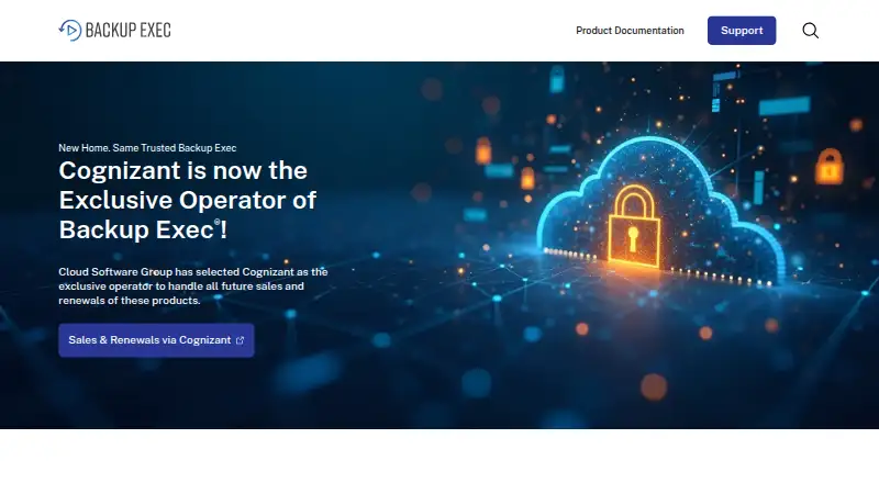 Arctera Backup Exec's own site