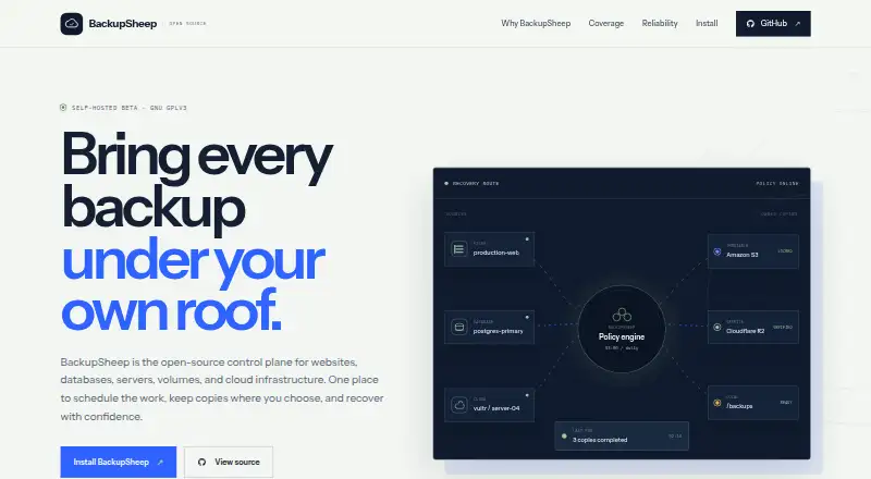 BackupSheep's own site