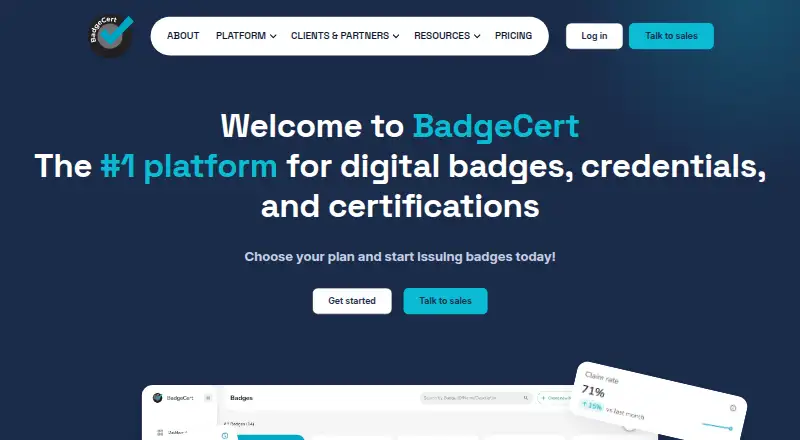 BadgeCert's own site