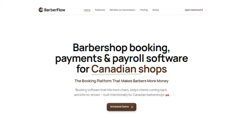 BarberFlow's own site