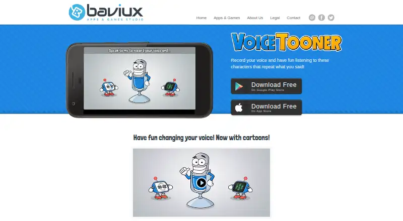 VoiceTooner's own site