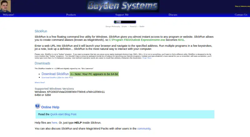 SlickRun's own site