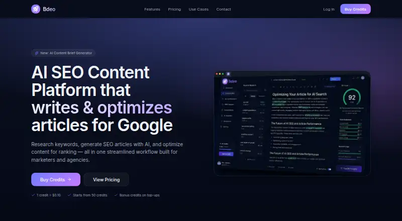 Bdeo's own site