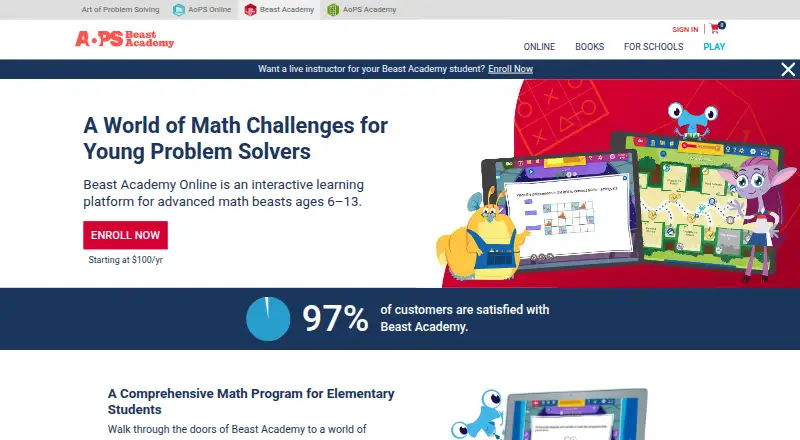 Beast Academy Online's own site