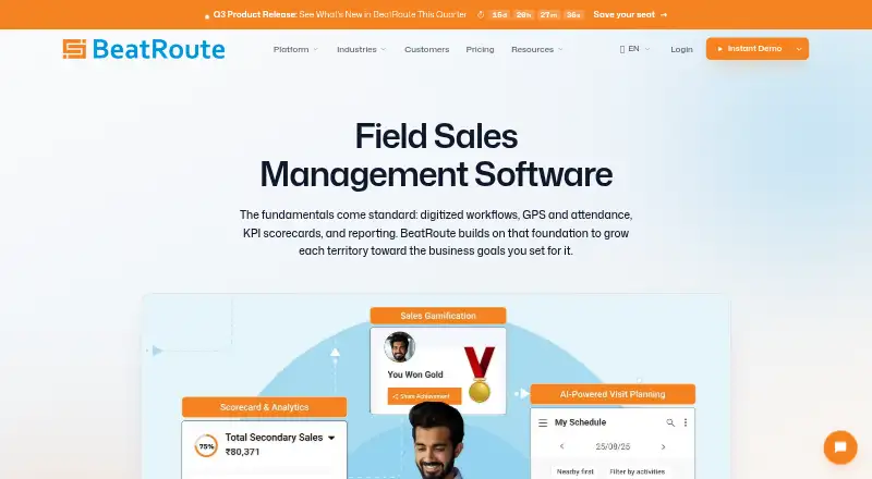 The BeatRoute homepage