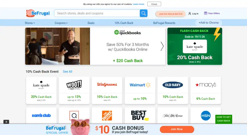 BeFrugal's own site