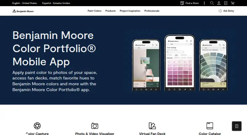 Benjamin Moore Color Portfolio's own site