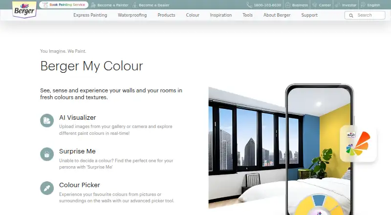 Berger My Colour App's own site